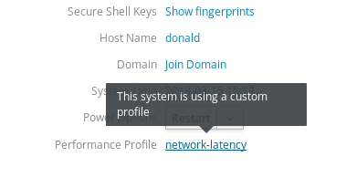 System tuned profile