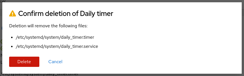 screenshot of user-created timer deletion dialog