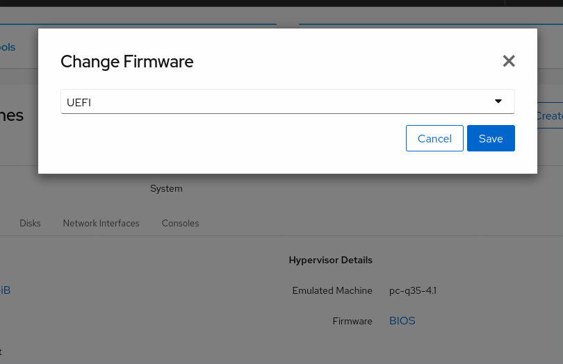 Firmware selection