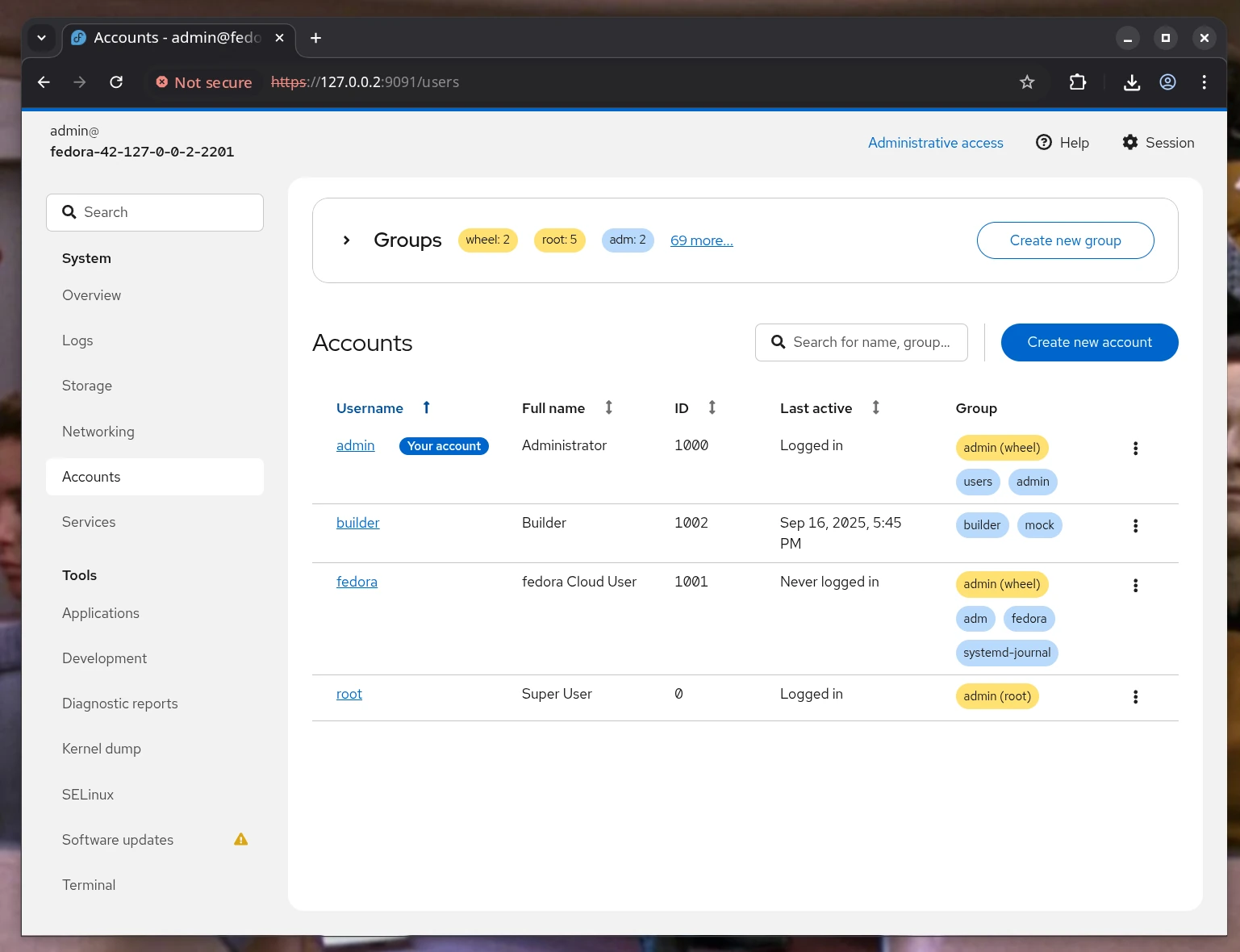 Edit accounts Edit accounts