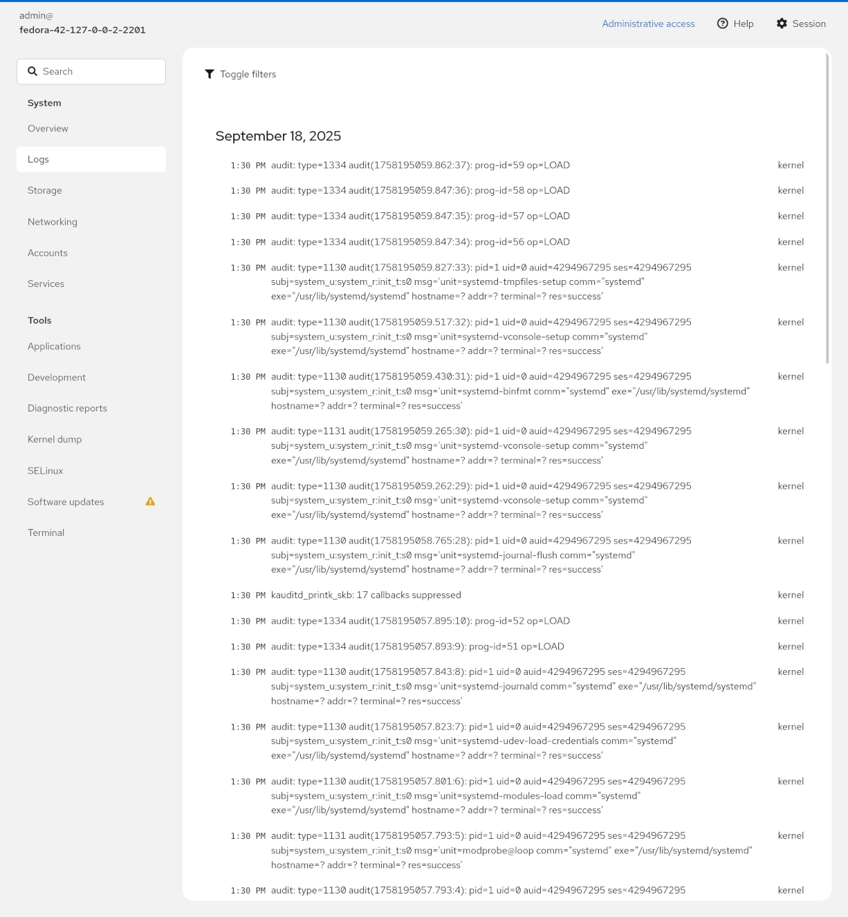View, filter, and search system logs View, filter, and search system logs
